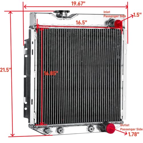 3 Row Radiator For Ford Mustang 1964-1966 Falcon Comet 1960-1965 - size: 3 Row Radiator