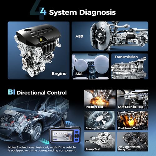 MUCAR 632 AI Bidirectional Scan Tool, 15 Reset Services ABS/ADBLUE/SRS/BMS/EPB/ETS/INJEC/Oil/SAS/TPMS OBD2 Diagnostic Scanner for 4 System, Active Test, AutoAuth, CANFD, AutoVIN, Lifetime Free Update