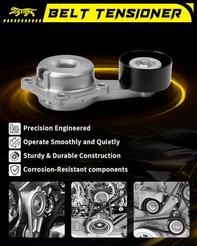 Oktiger 38133 Belt Tensioner Assembly with Pulley Fit for Ford F150 F250 1997-2001 4.6L 5.4L, F250/F350 Super Duty 1999-2001 5.4L 6.8L, Expedition 1997-2001 4.6L 5.4L, Replace OE # 1L3Z6B209AA - size: 38133
