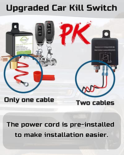 Remote Battery Disconnect Switch 12v, Kill Switch for Car Truck, Anti-Theft - color: 250A Standard