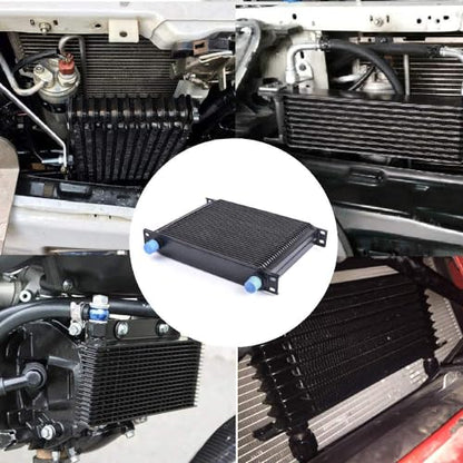 30 Row AN10-10AN Stacked Plate Oil Cooler Aluminium Alloy - color: Oil Cooler, size: 30 Row-BK