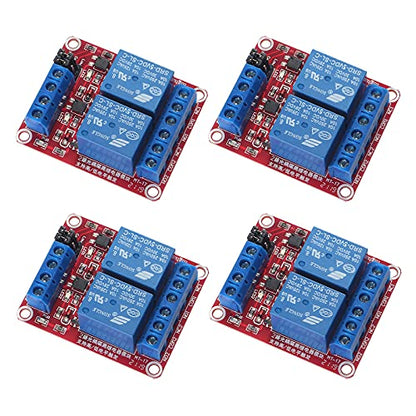4pcs DC 5V Relay Module 2 Channel Relay Board with Optocoupler Support High or Low Level Trigger - size: 2 Channel - 5V