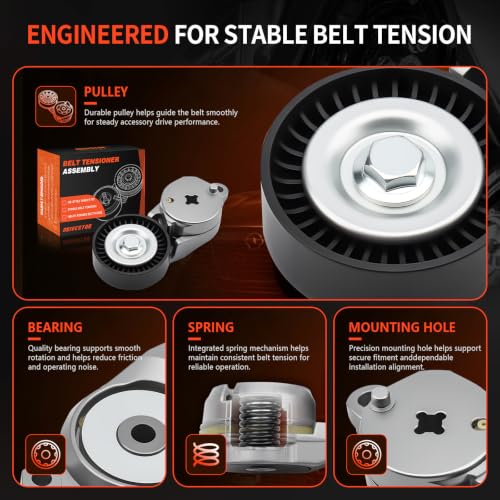 39106 Belt Tensioner w/Pulley for Toyota RAV4 Camry Highlander - size: 39106