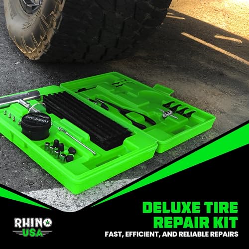 Rhino USA Tire Repair Kit (86-Piece) - Heavy Duty Tire Plug Kit - size: 86 Piece Set