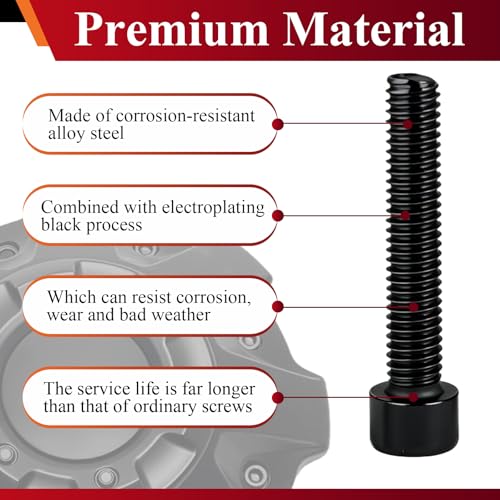8 Pack Upgrade Fuel Wheel Center Cap Screws, with Adapter Tool - style: 8 Pcs 1002-53-B
