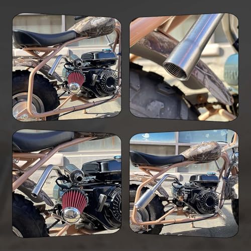 Upgrade Exhaust Pipe With Female Threaded For Coleman Powersports CT200U,CT200U-EX,BT200X,For Predator 212cc 196cc Go Kart& Mini Bike, For Honda GX160,GX200 Sliver - size: silver