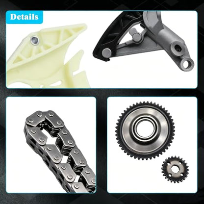 HiSport 11417605366 11417605367 Engine Oil Pump Timing Drive Chain Set