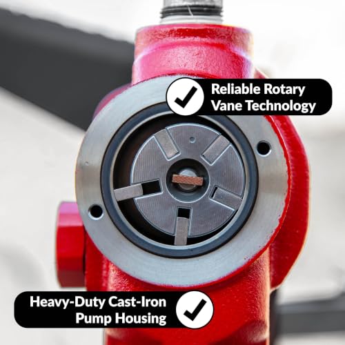 Fill-Rite FR1210HA 12V 15 GPM Fuel Transfer Pump with Discharge Hose & Automatic Nozzle, Red | Gasoline, Diesel, Kerosene, Ethanol & Methanol Blends & Biodiesel - style: Auto Nozzle (Red)