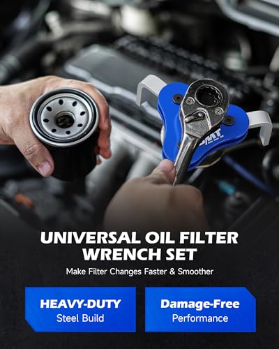 OMT 2pc Oil Filter Wrench Set, 2.5-4 & 2.7-5.1 in. Diameters - size: Standard