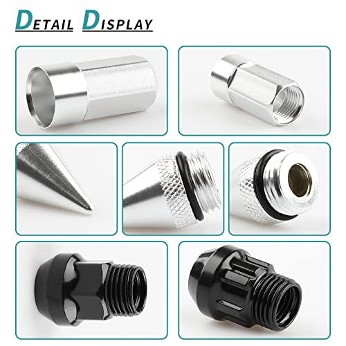 M14X1.5 Spikes Lug Nuts 24PCS - color: Silver