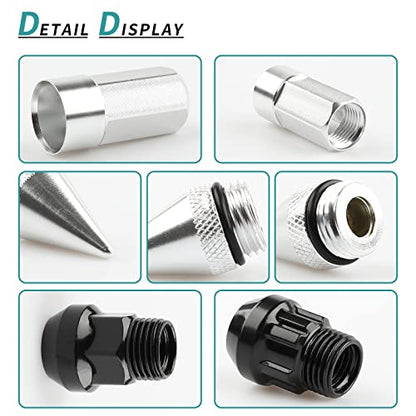 M14X1.5 Spikes Lug Nuts 24PCS - color: Silver