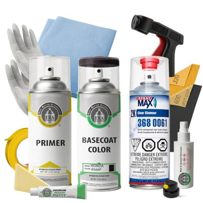 ERA Paints - R560P - Burgundy Night Pearl for HONDA Exact OEM Color Match Automotive Touch Up Paint for Cars - Spray Paint with Premium Spray Nozzle - Pro Kit w/ 2K 3680061 Clearcoat - Made in USA - style: Spray - Pro Kit w/ 2K 3680061 Clearcoat