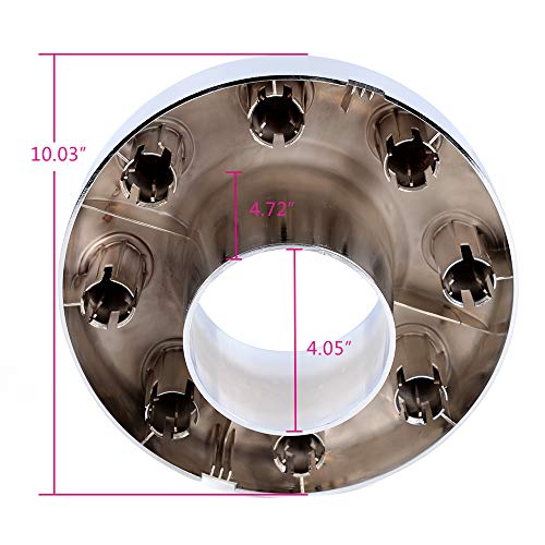 GRAND ORANGE Chrome Wheel Center Hub Cap Replaces Compatible with 2005-2018 Ford F350 Super Duty Dually Front 4X4 5C3Z1130TA - color: Fit 2005-2018 F350