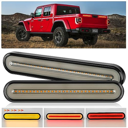Nilight Trailer Tail Light Bar 3-in-1 Running Stop Turn Signals Brake Bar - color: 2Pcs 3-in-1 9Inch Trailer Lights