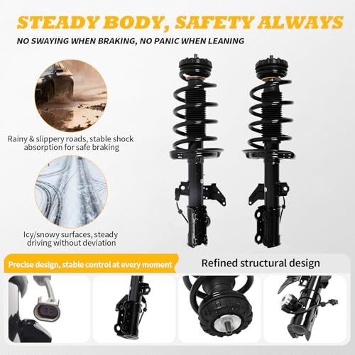 Front Shocks Absorber Struts Electric Compatible with SRX 10-16 - size: Front Shocks Absorber