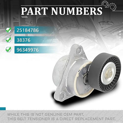 IRONTEK 96349976 Belt Tensioner Pulley Assembly fit for Chevrolet (04-08 Aveo/ 06-08 Aveo5), for Pontiac (2005-2008 Wave/ 2005-2007 Wave5), for Suzuki 2004-2008 Swift+ #305388 38376 49406 25184786 - size: 96349976