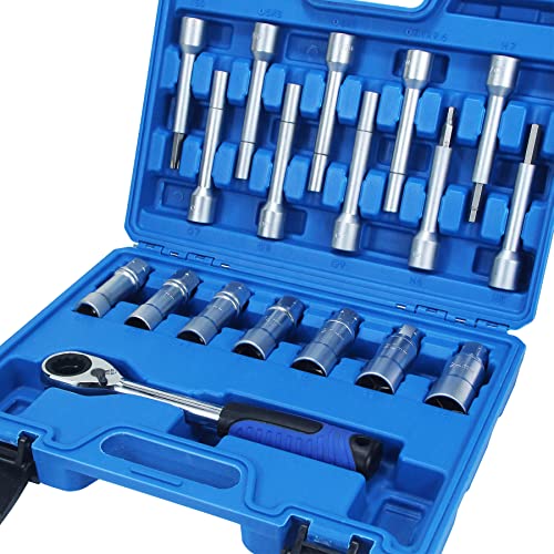 18PCS Steering Hub Suspension Shock Absorber Strut Nut Removal Tool Socket Kit