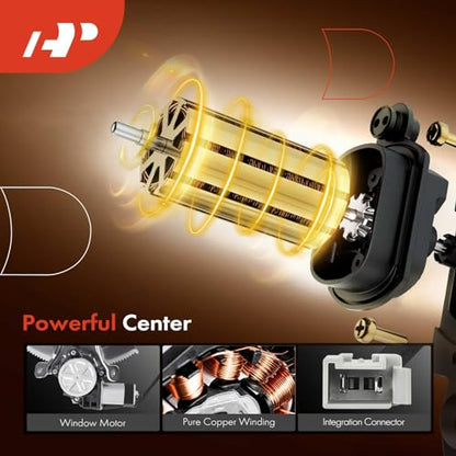 A-Premium Front Passenger Side Power Window Regulator with Motor (2-Pin) - style: Front Passenger (RH)