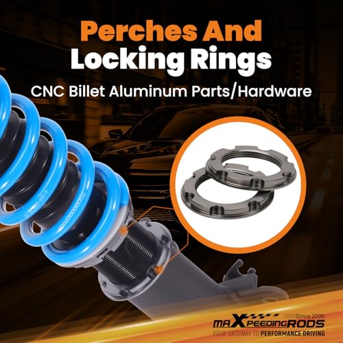 maXpeedingrods Coilover for Mazda CX-3 2016-2021, 24 Levels Damper Adjustable Coilovers Suspension Kit, Height Adjustable T6 Upgraded Lowering Kits Blue