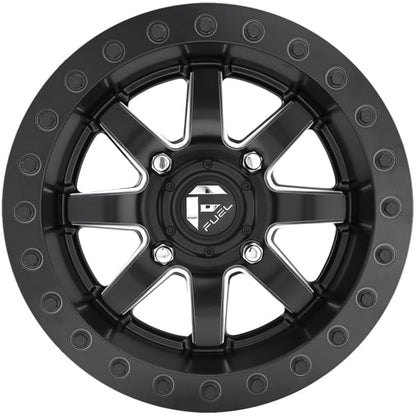 Fuel UTV D938 15X7 4X156 MT-BLK-MIL 38MM - D9381570A554 - color: MATTE BLACK MILLED, size: 15X7,4X156,38mm