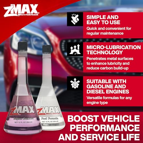 zMAX 51-011 - Engine & Fuel Formula Kit - Easy to Use - Reduces Carbon Build-Up & Lubricates Metal Extending Life of Car or Truck - Runs Efficiently, Improving Gas or Diesel Mileage - 12 oz. Each - size: Engine & Fuel - Single
