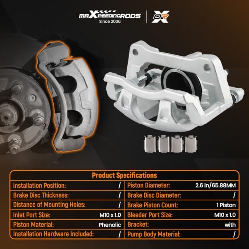maXpeedingrods for 18-B5045 Front Brake Calipers with Brackets for Chrysler - size: 18-B5045