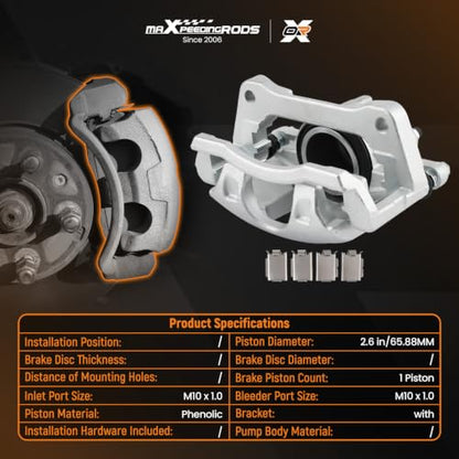 maXpeedingrods for 18-B5045 Front Brake Calipers with Brackets for Chrysler - size: 18-B5045