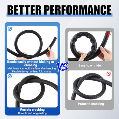 Outus 5/8", 50ft EPDM Heater Hose, 85PSI Black Coolant Hose Automotive - size: 5/8",50FT