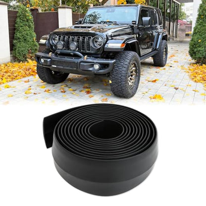 DREAMOTOR Fender Flares Flexible Rubber 2-Inch Fender Extension Wheel Arch PVC Trim Compatible with Jeep Wrangler TJ JK Gladiator Ford F-150 Dodge Ram 1500 Can am Maverick Off-Road SUV Truck Pickup - style: Style 1