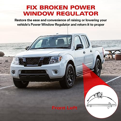 BDFHYK 741-348 Power Window Regulator with Motor Front Left Driver Side| for Nissan Frontier 2005-2015, Pathfinder 2005-2010, Xterra 2005-2015| for Suzuki Equator | 11A241, 212-0003, 88242 - size: Front Left, style: 2005-2015 Nissan Armada Titan