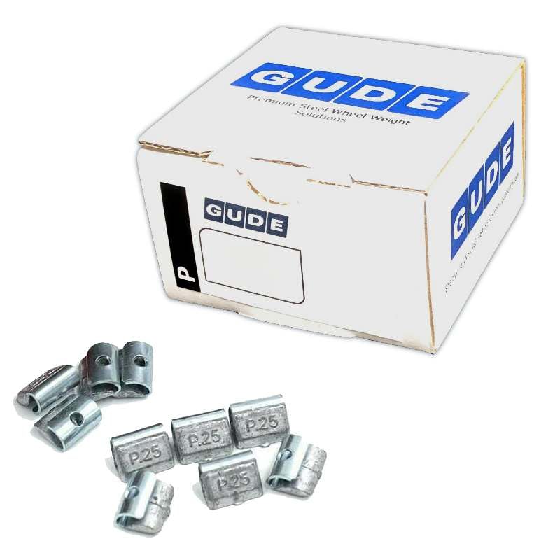 Generic GUDE Tire Wheel Weights REG P Type (Fe) Coated Steel Spring Steel Clip On - Choose Size - 25 Pack (0.25 oz) - size: 0.25 oz