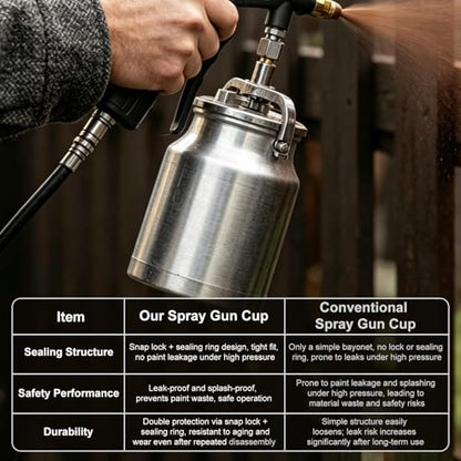 Air Undercoating Spray Gun with Suction Feed Cup & Gauge, 2 Extension Wands 360°Straight Spray Hoses, Fluid Film Spray Gun for Truck Bed Liner Spray Coating, Rubberized Undercoat, Rust Proofing