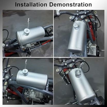 10x4.5" Aluminum alloy welding Gas Fuel Tank Cylinder Silver