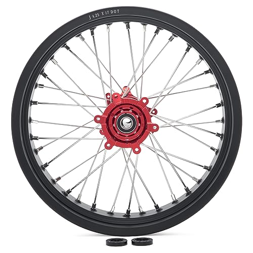 TOFR CNC 17"x4.25" Spoke Rear Wheel Rim for Surron Sur-Ron Ultra Bee Red - color: Red, size: N/A Front 17" Rear