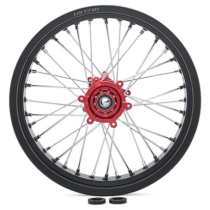 TOFR CNC 17"x4.25" Spoke Rear Wheel Rim for Surron Sur-Ron Ultra Bee Red - color: Red, size: N/A Front 17" Rear
