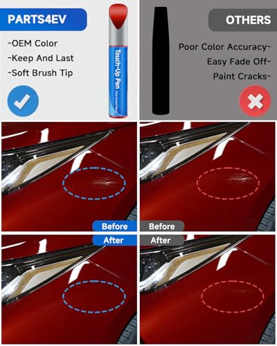 Touch Up Paint Compatible with Toyota Exact Match Touch Up Paint Car Scratch Repair (Radiant Red（3L5）) - color: Radiant Red（3L5）