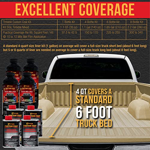 Custom Coat Sand Brown Spray-On Urethane Truck Bed Liner Kit, 2 Gallons