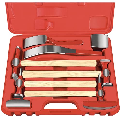 C&T Heavy Auto Body Repair Tool Hammer Dolly Set, Car Body Repair Tool Kit - size: 9PC