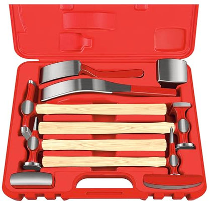 C&T Heavy Auto Body Repair Tool Hammer Dolly Set, Car Body Repair Tool Kit - size: 9PC