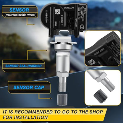 Tire Pressure Monitoring System Sensor, 315MHZ TPMS 529332M000 4pcs - color: 529332M000(4PCS)