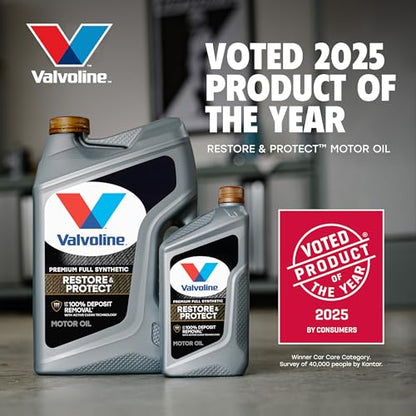 Valvoline Restore & Protect Full Synthetic 5W-30 Motor Oil 1 QT, Case of 6 - size: 1 QT, Pack of 6, style: Restore & Protect