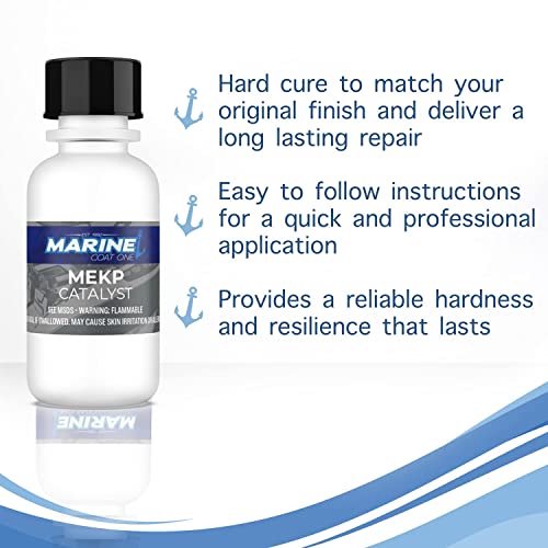 Gel Coat, White Without Wax with MEKP Catalyst - style: Quart, with Color Pigments
