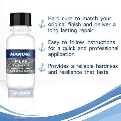 Gel Coat, White Without Wax with MEKP Catalyst - style: Quart, with Color Pigments