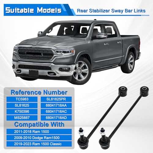 2 Pcs Rear Stabilizer Sway Bar Links, Compatible with 2009-2010 Dodge Ram 1500, 2011-2018 Ram 1500, 2019-2023 Ram 1500 Classic, Replace# K750396