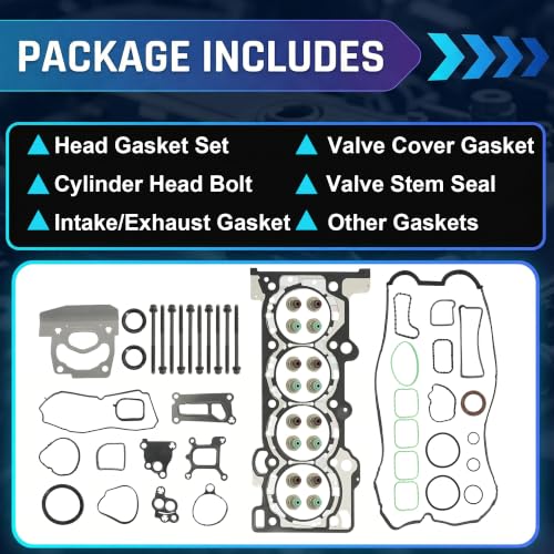 2.0 Full Head Gasket Set w/Head Bolts Fit for Ford Lincoln 15-20 HS55387 - size: 2.0 Full Head Gasket Set w/Head Bolts