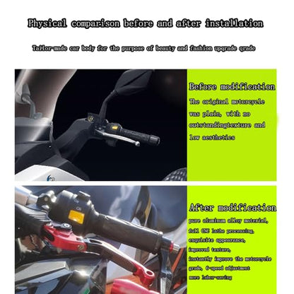 for KLX230 klx230 2026 2025 Adjustable Folding Scooter Brake Clutch Lever Handle 2020-2026 Motorcycle Accessories (blackblackred) - color: blackblackred