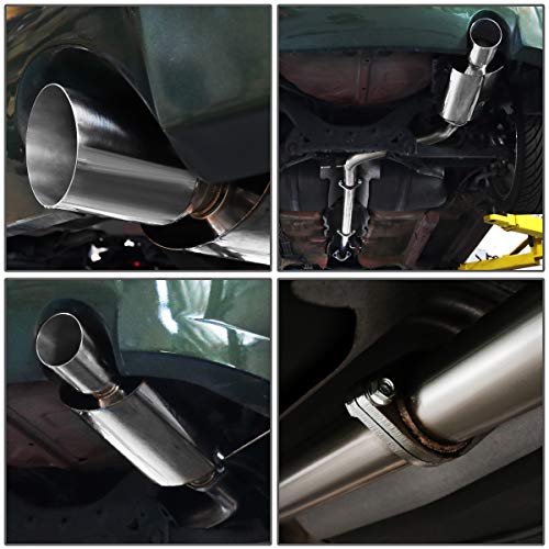 Auto Dynasty 4" Slant Catback Exhaust Tip System For 2006-2008 Mitsubishi