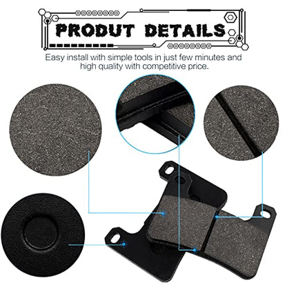 LOCOPOW Front Rear Brake Pads for 2004 2005 2006 Suzuki GSXR 1000 2004 2005 Suzuki GSXR 600 750