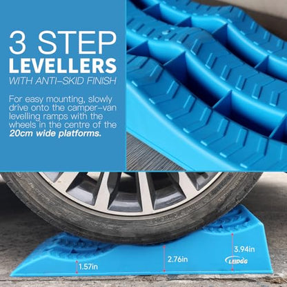 2Pack 3-Tier Levelling Ramps for Campervans Heavy-Duty - size: 3-Tier Levelling Ramps