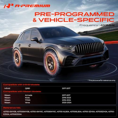 A-Premium 433MHz Pre-programmed TPMS Sensor Tire Pressure Monitoring Sensor